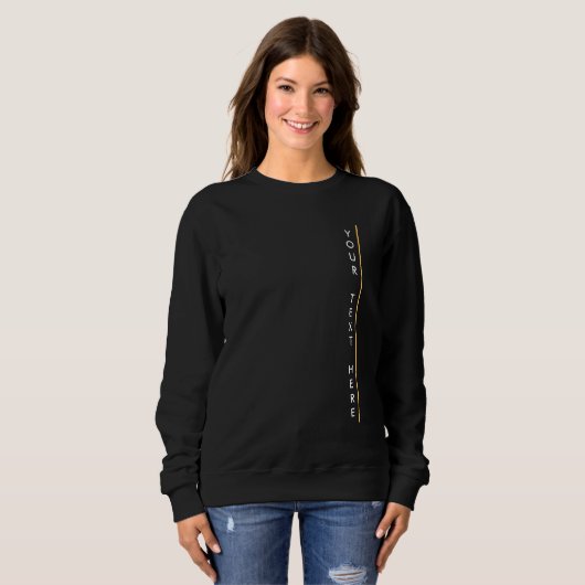 Sweatshirt Ajouter Votre Texte Ici Elégante Modèle moderne fe (Devant entier)
