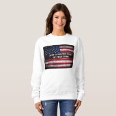 Sweatshirt Ajouter votre texte sur le drapeau américain (Devant entier)