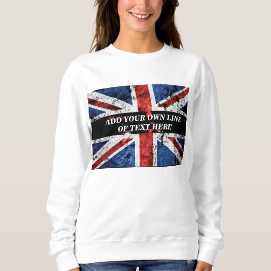 Sweatshirt Ajouter votre texte sur le drapeau anglais Jeu d'o (Devant)