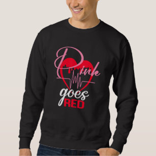 Sweatshirt Aka Pink Va Rouge Pour La Santé Cardiaque Jolie Fi