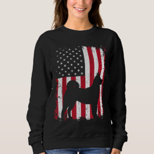 Sweatshirt Akita 4 juillet Patriotic American USA Drapeau cad