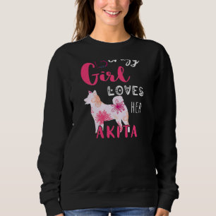 Sweatshirt Akita Fille Fou Akita Propriétaire Chien Chien Chi