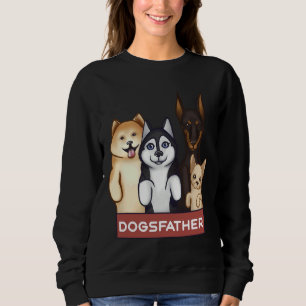 Sweatshirt Akita Husky Doberman Et Chihuahua Se Tiennent Sur