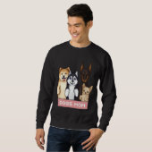 Sweatshirt Akita Husky Doberman Et Chihuahua Se Trouvent Sur  (Devant entier)