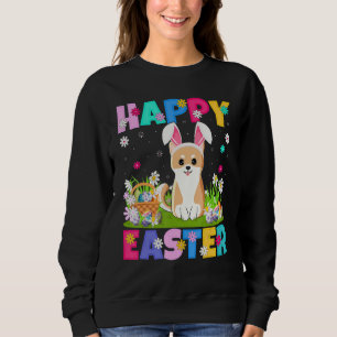 Sweatshirt Akita Inu Chien Joyeux Bunny de Pâques Akita Inu P