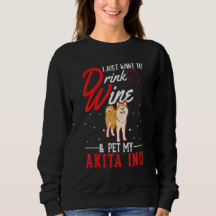 Sweatshirt Akita Inu Et Vin