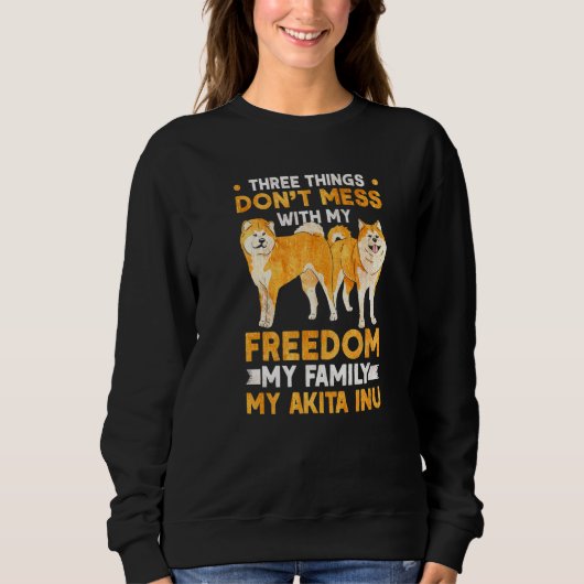 Sweatshirt Akita Inu Freedom Family Akita Inu (Devant)