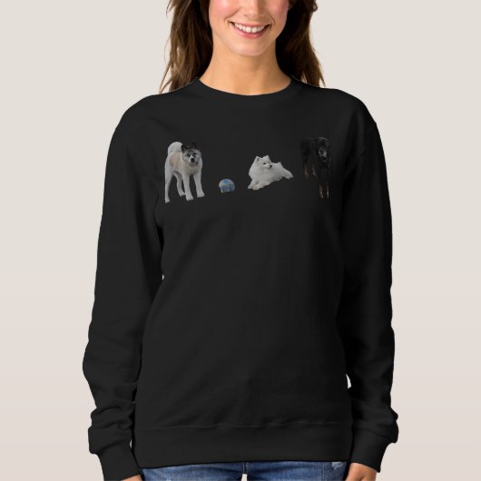 Sweatshirt Akita Japonais Spitz Et Rottweiler (Devant)