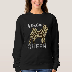 Sweatshirt Akita Queen Leopard Akita Propriétaire Shiba Inu C