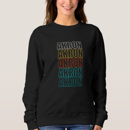 Sweatshirt Akron Ohio Américain Oh États-Unis Résident (Devant)