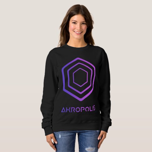 Sweatshirt AKROPOLIS Crypto Decentralized Blockchain AKRO DeF (Devant entier)