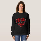 Sweatshirt Alabama Buffalo Plaid Coeur Cosy Noël hiver (Devant entier)