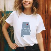 Sweatshirt Alabama né et élevé | Carte d'état de couleur modi