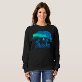 Sweatshirt Alaska   Grizzly Polar Bear Nature Winter (Devant entier)