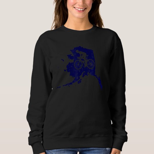 Sweatshirt Alaska Home State Bike Cycling And Triathlon  5 (Devant)