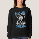 Sweatshirt Alaska husky sled dog racing and mushing 16 (Devant)