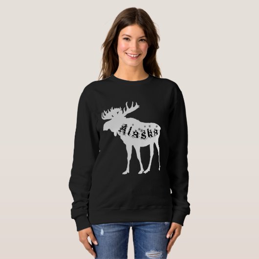 Sweatshirt Alaska Moose Holiday (Devant entier)