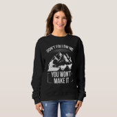 Sweatshirt Alaska Mushing Funny Dont follow me Husky Sledding (Devant entier)