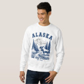 Sweatshirt Alaska Nature Escape with Moose (Devant entier)