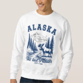 Sweatshirt Alaska Nature Escape with Moose (Devant)