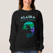 Sweatshirt Alaska Northern Lights T Oie d'Alaska avec Aurora (Devant)