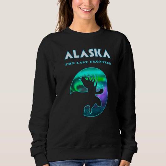 Sweatshirt Alaska Northern Lights T Oie d'Alaska avec Aurora (Devant)