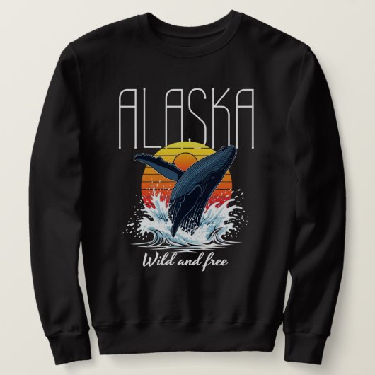 Sweatshirt Alaska sauvage et libre (Design devant)
