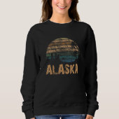 Sweatshirt Alaska Vintage Sunset Distressed (Devant)