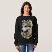 Sweatshirt Alaskan Malamute Husky Art ! (Devant entier)