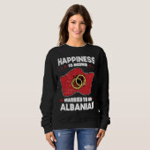Sweatshirt Albanian Marriage Albanian Heritage Married Albani (Devant entier)