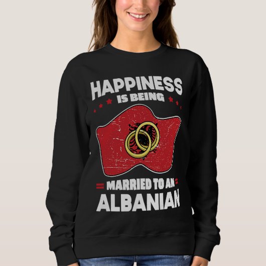 Sweatshirt Albanian Marriage Albanian Heritage Married Albani (Devant)