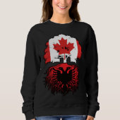Sweatshirt Albanie Drapeau des racines canadiennes de l'arbre (Devant)