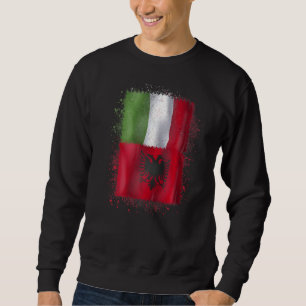 Sweatshirt Albanie Italienne Amour Albanie Et Italie