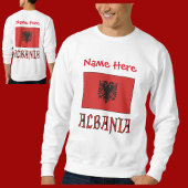 Sweatshirt Albanie Pavillon albanais Rouge Personnalisé