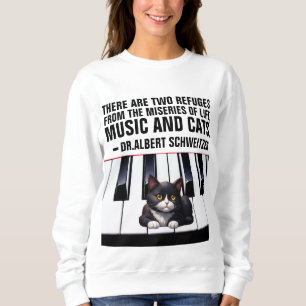 SWEATSHIRT ALBERT SCHWEITZER CAT CITE MUSIQUE ET CADEAUX