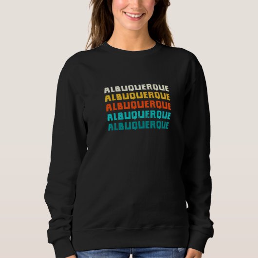 Sweatshirt Albuquerque New Mexico Vintage Nm Retro Collection (Devant)