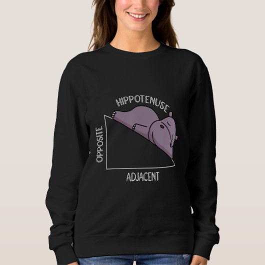 Sweatshirt algebra math student math teacher hippotenuse (Devant)