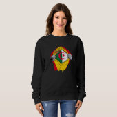 Sweatshirt Algérie Et Espagne Super Drapeau Descendants D'Alg (Devant entier)