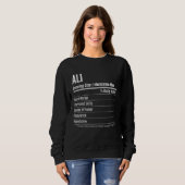 Sweatshirt Ali  Nutritional Facts Serving Size Calories (Devant entier)