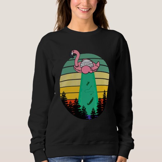 Sweatshirt Alien Abduction Retro Vintage Ufo Soucoupe volante (Devant)