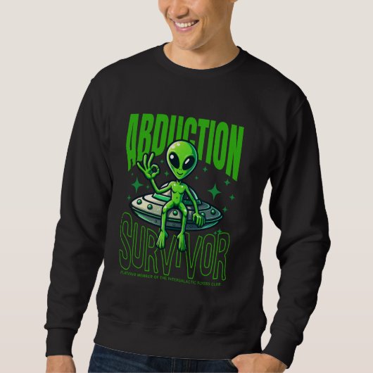 Sweatshirt Alien Abduction Survivor Platinum membre Intergala (Devant)