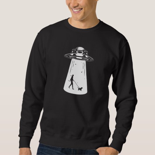 Sweatshirt Alien Alien de la marche du chien dans l'espace (Devant)