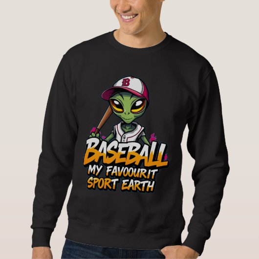Sweatshirt alien de baseball style graffiti sport rue (Devant)