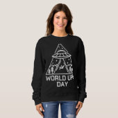 Sweatshirt Alien De L'Espace De L'Ufo  Enlèvement D'Aliens Jo (Devant entier)