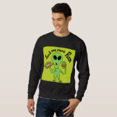 Sweatshirt Alien demandant une pizza, mème (Devant entier)