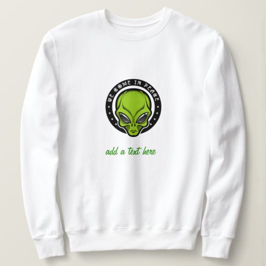 Sweatshirt Alien d'ovni extraterrestre (Design devant)