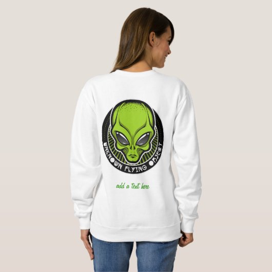 Sweatshirt Alien d'ovni extraterrestre (Dos entier)