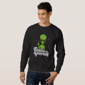 Sweatshirt Alien Head Area 51 Ufo Aliens Space Funny Cadeau (Devant entier)