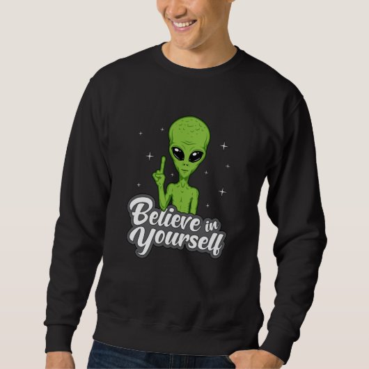 Sweatshirt Alien Head Area 51 Ufo Aliens Space Funny Cadeau (Devant)