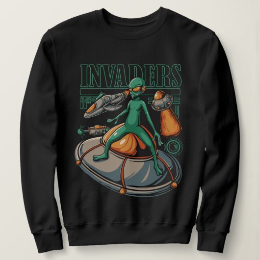 Sweatshirt Alien Space Invaders (Design devant)